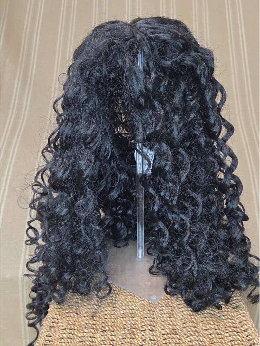 Black Curly Spirit Halloween Wig. NWOT Adult Size